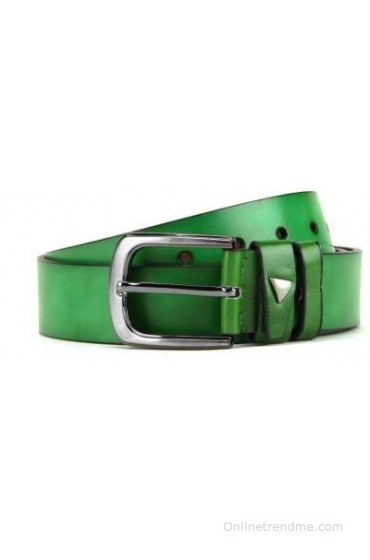 Swiss Design Men Green Genuine Leather Belt(Green)